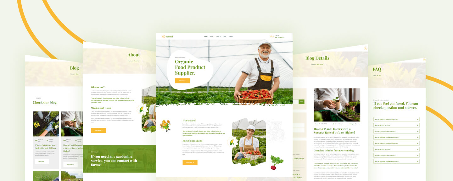 agriculture website template for Webflow CMS