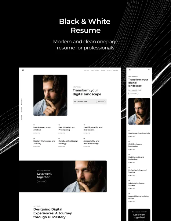 Black & White Resume