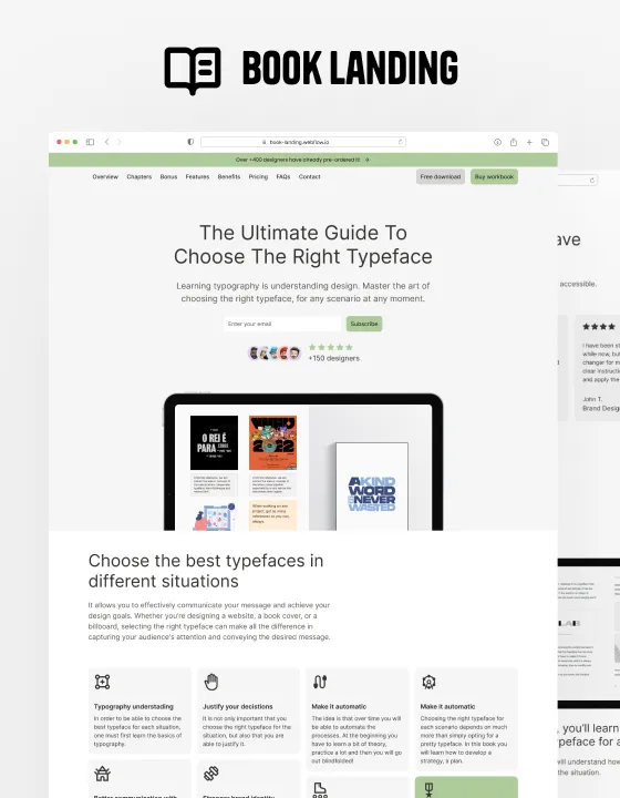 Book Landing Builder