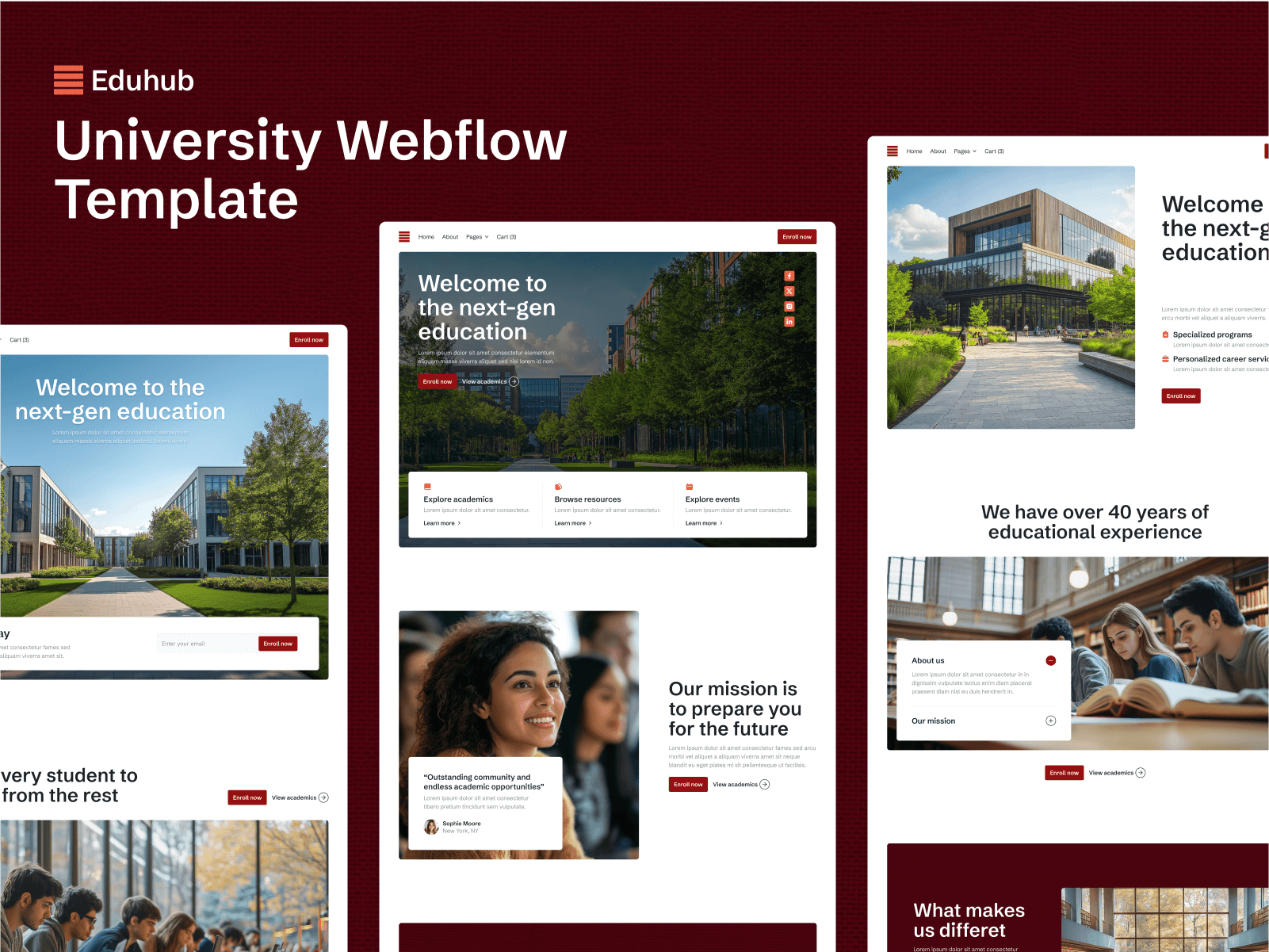 University Webflow Template