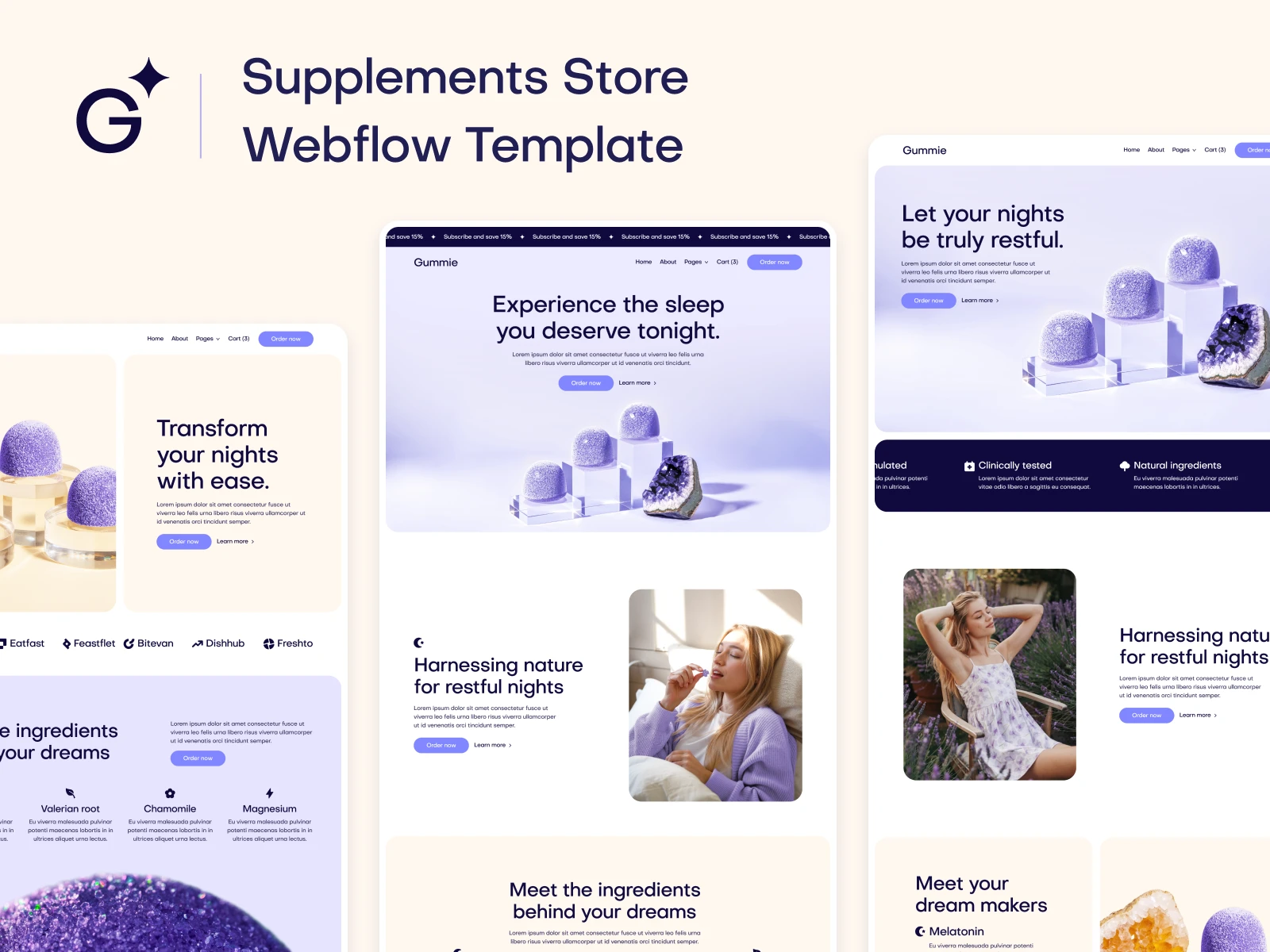 Supplement Store Webflow Template