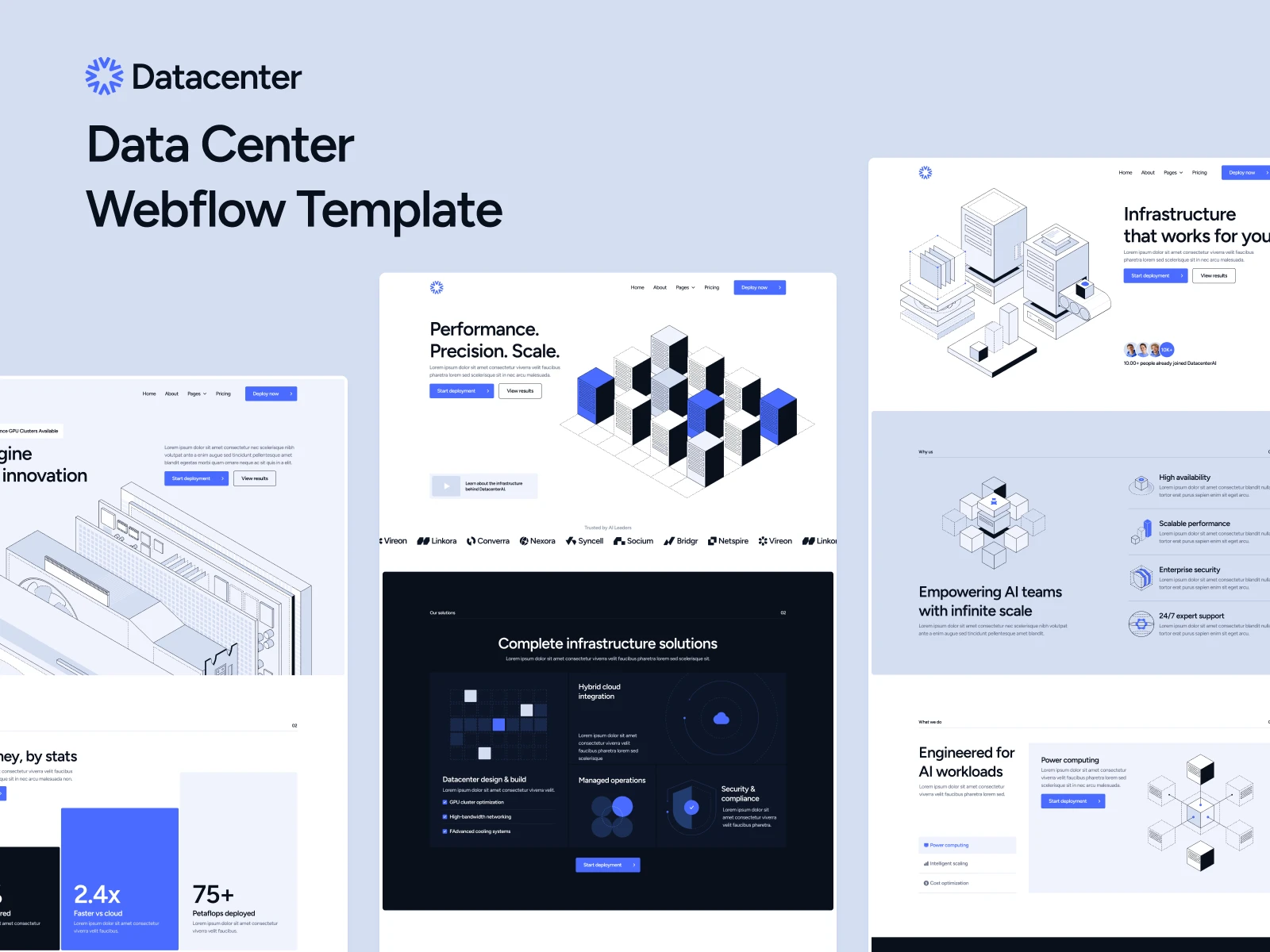 Data Center Webflow Template