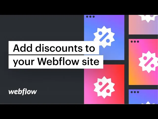 Adding discount codes in Webflow Ecommerce