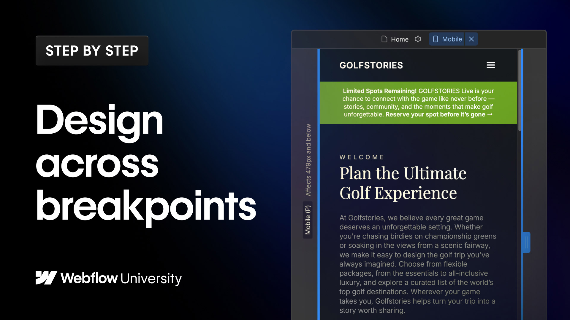 Design across breakpoints