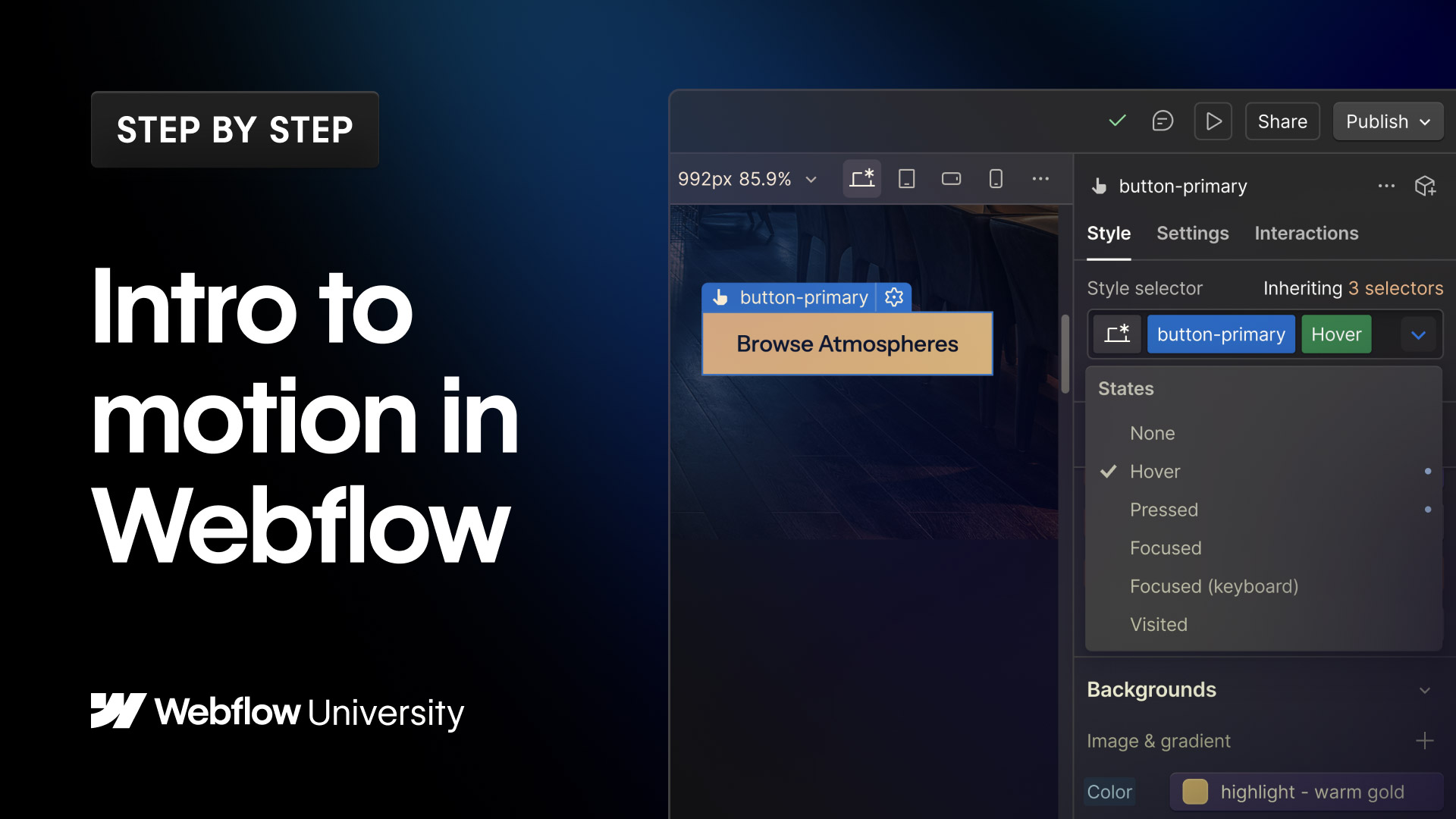 Intro to motion in Webflow