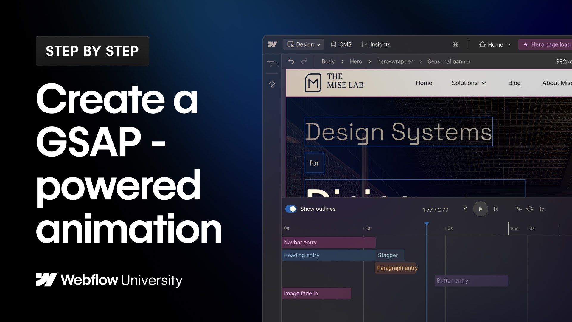 Create a GSAP-powered timeline animation