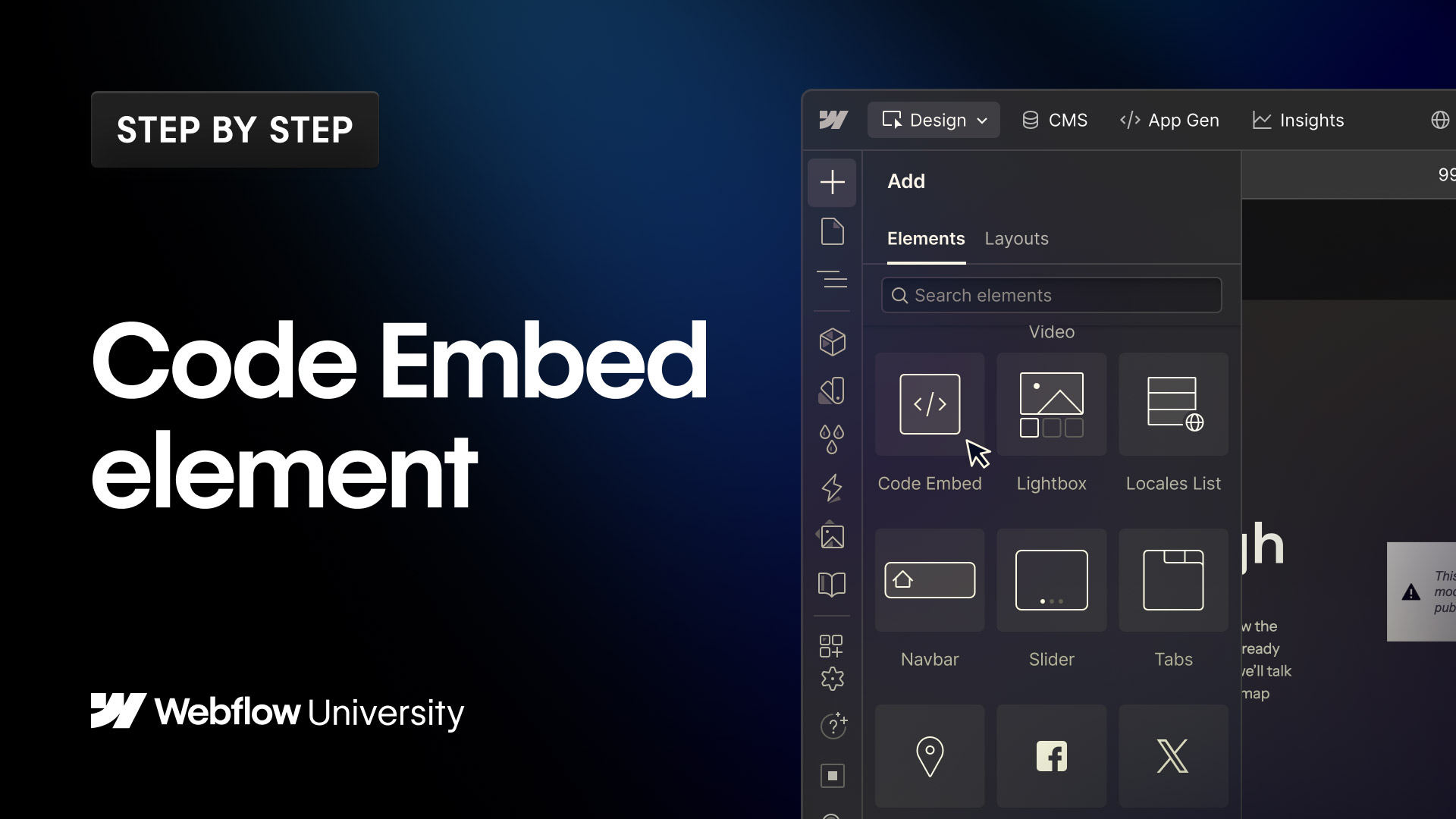 Code Embed element