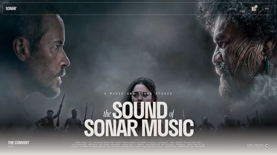 Screenshot of the homepage for Sonar