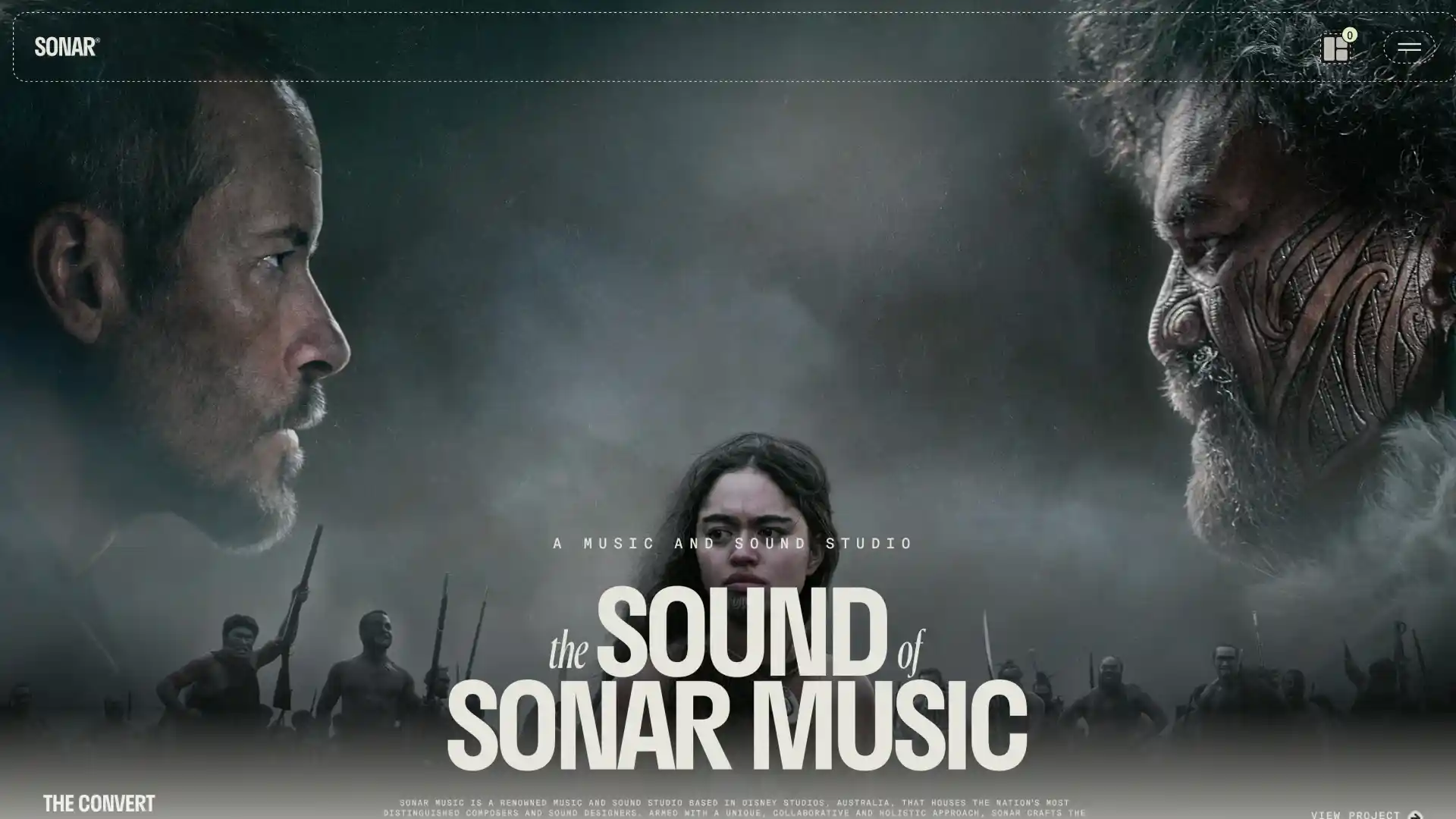 Screenshot of the homepage for Sonar