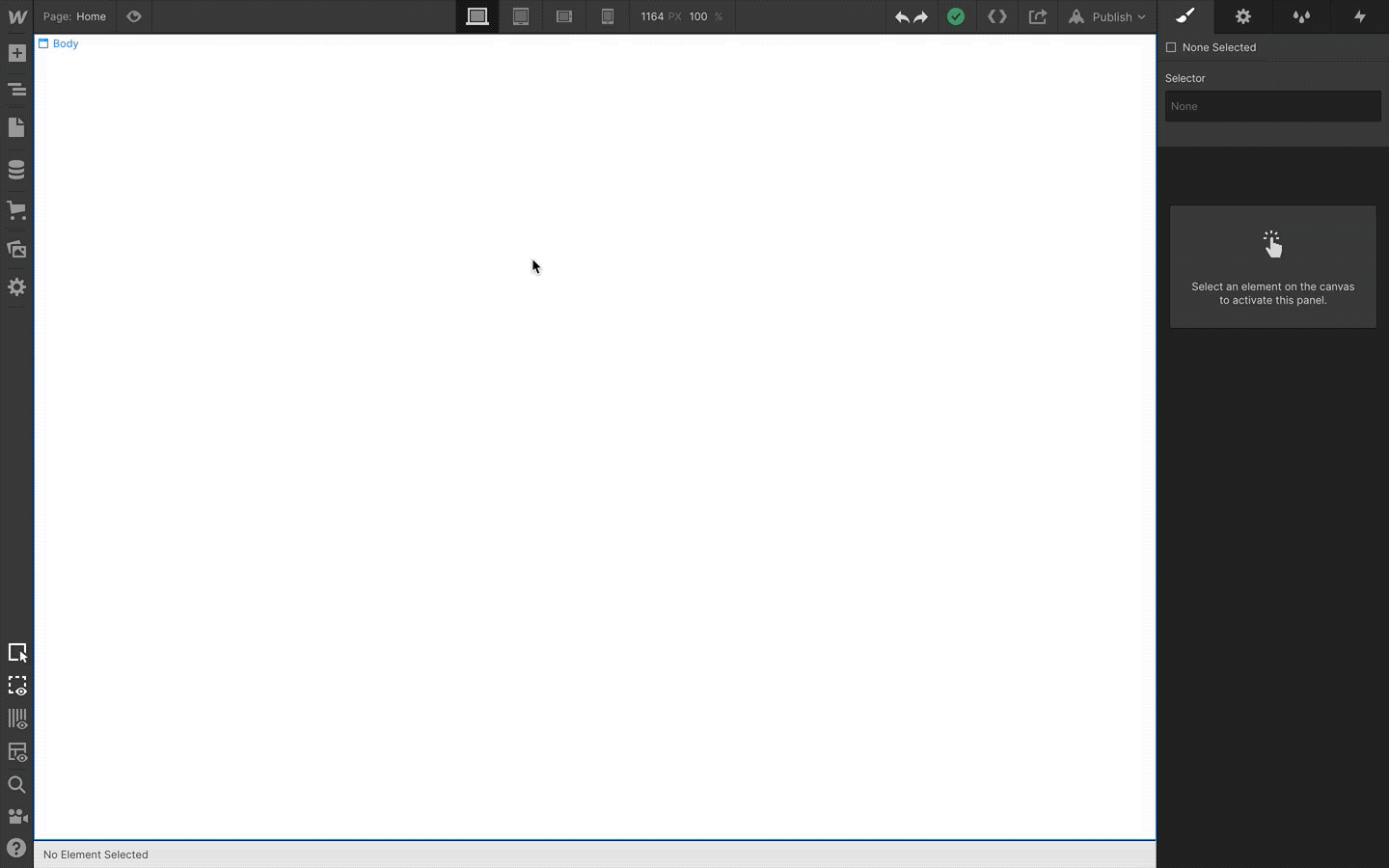 webflow's prebuilt layouts