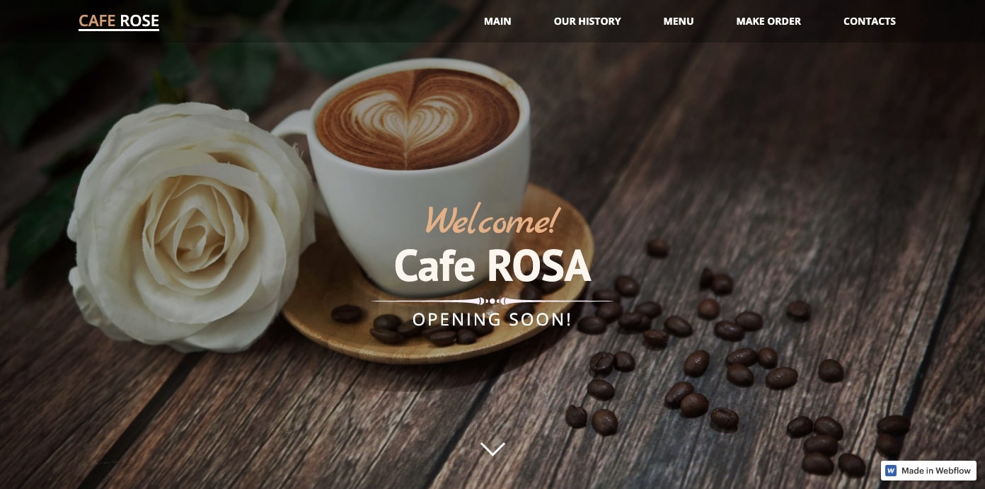cafe rosa restaurant homepage