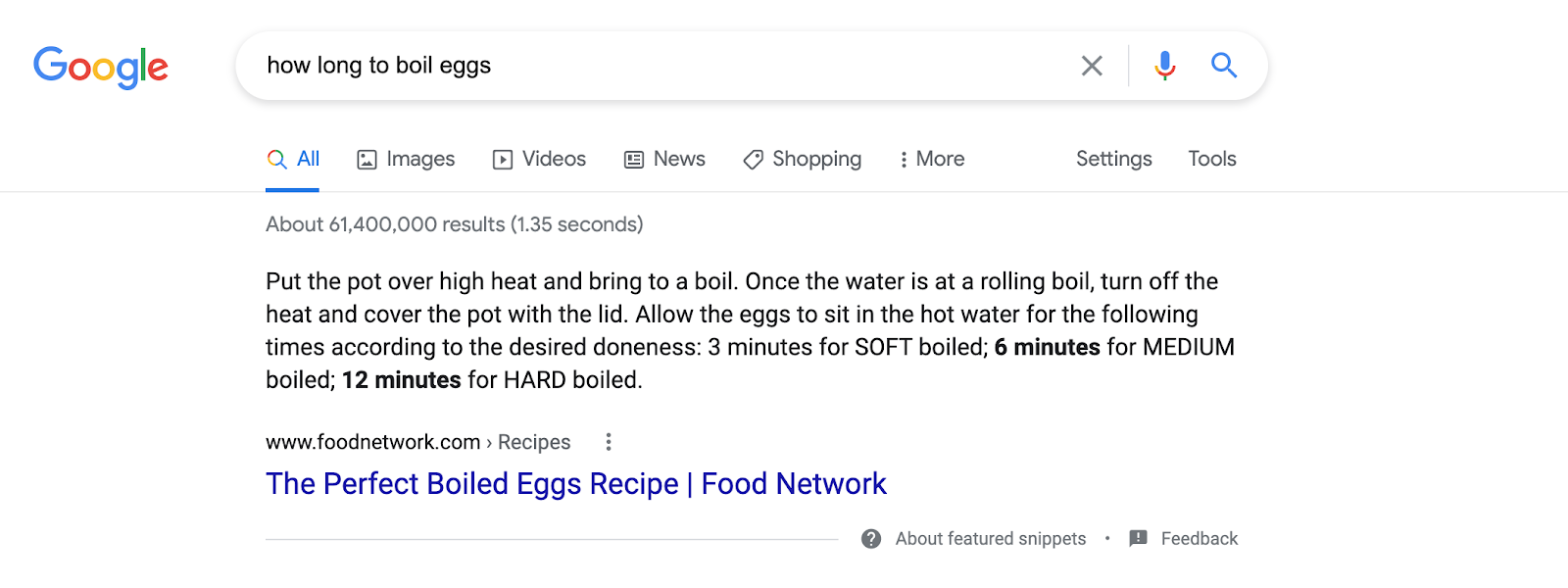 Google featured snippet