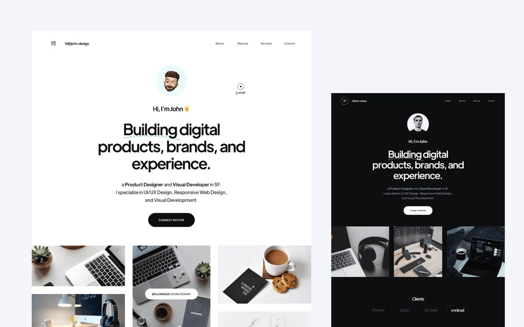 creator webflow template