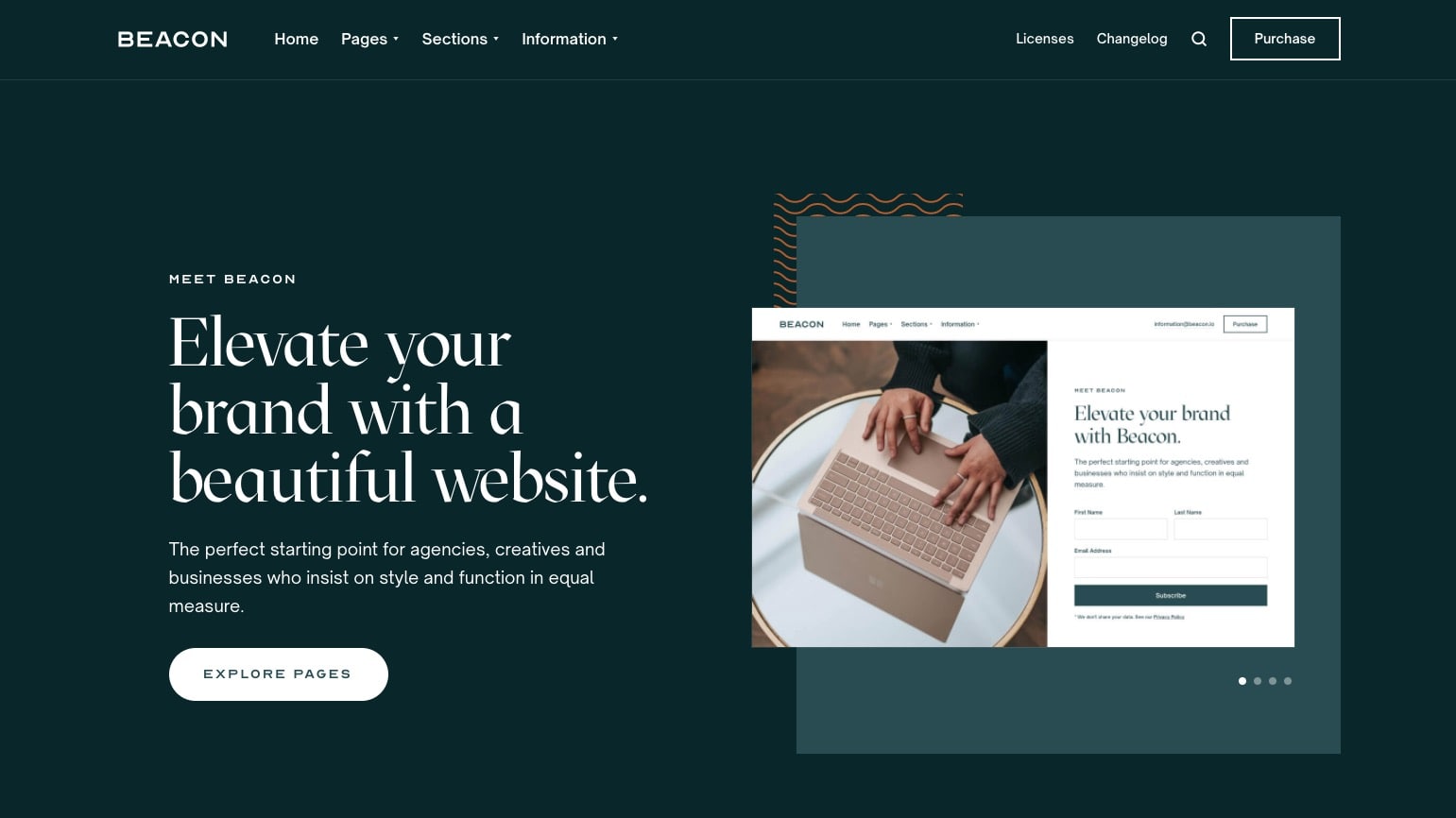 beacon webflow template