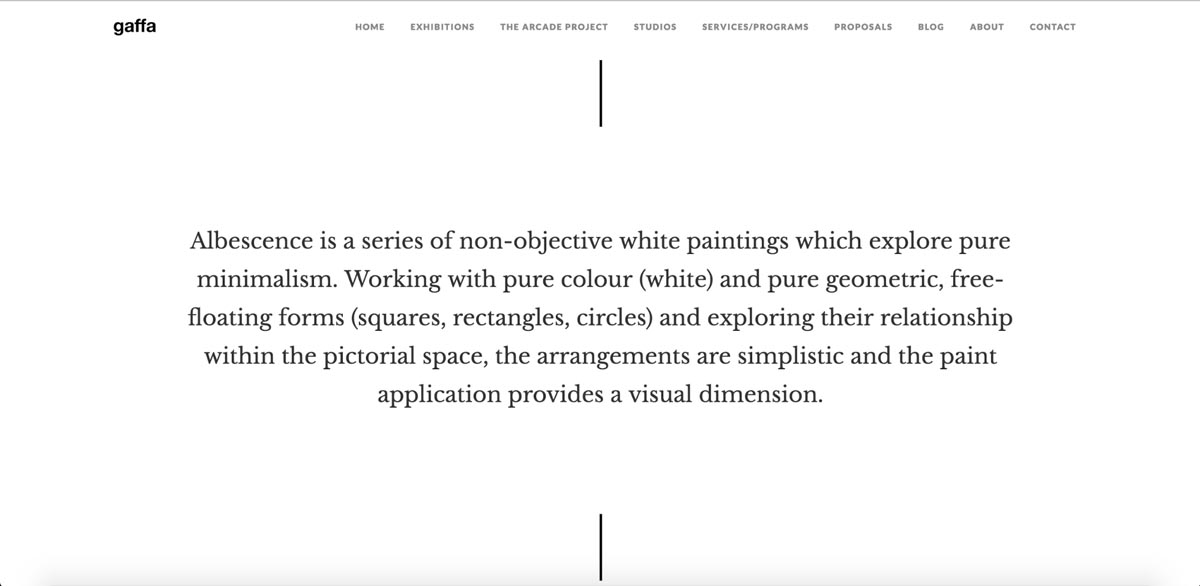 Gaffa's exhbition intros