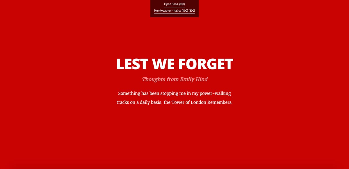 Open Sans and Merriweather combination