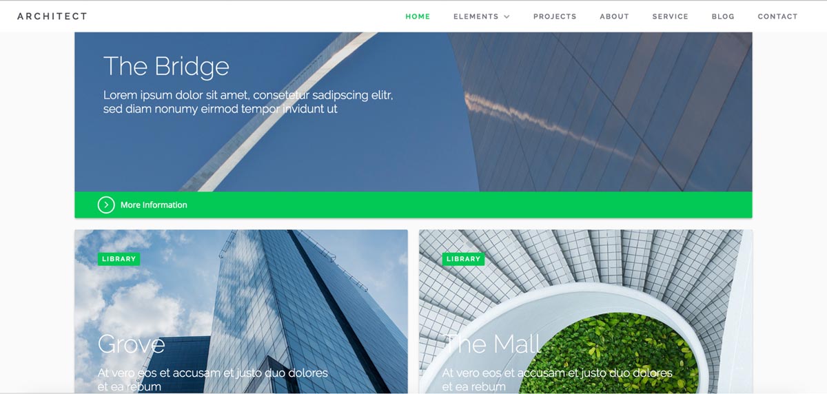 Project teasers also use Raleway