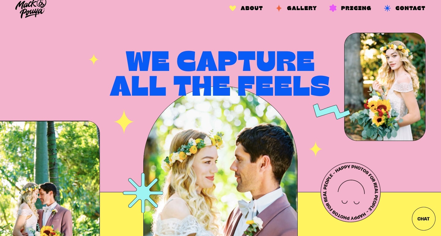 Screenshot of Mack and Pouya Photograhy homepage