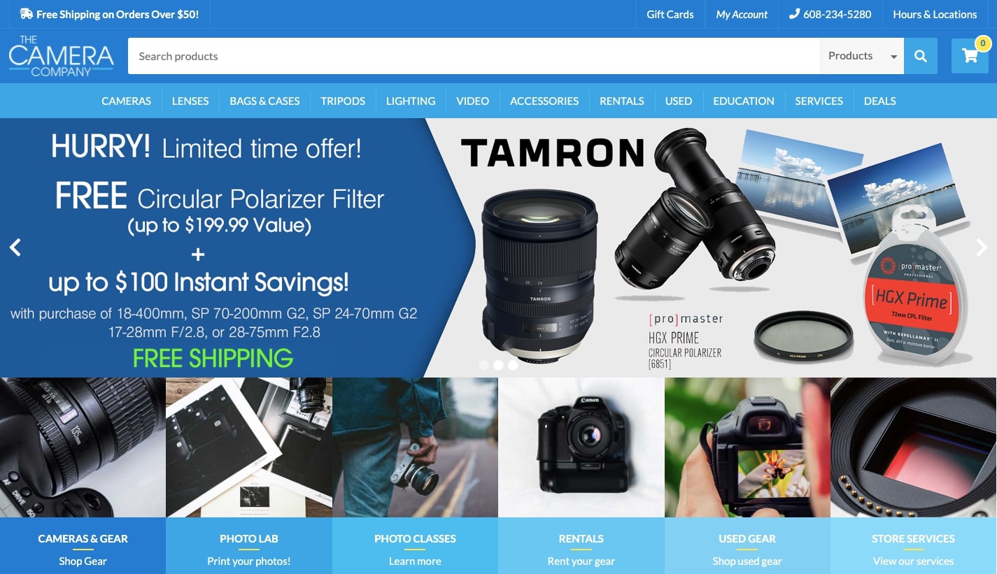 the camera company website