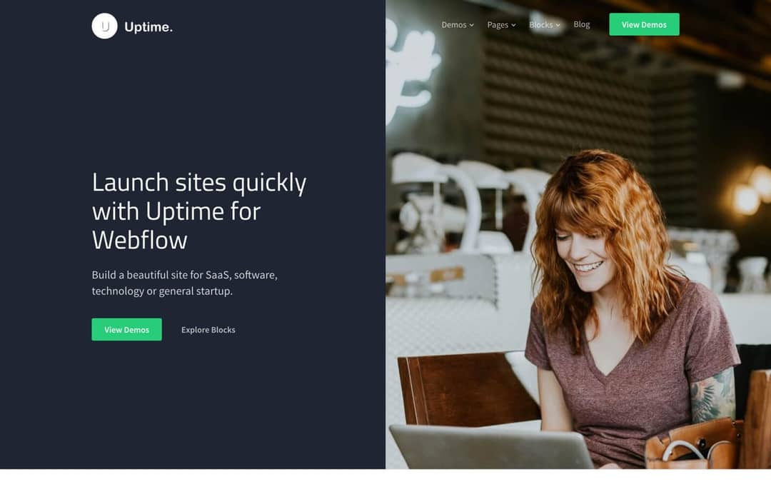 uptime webflow template