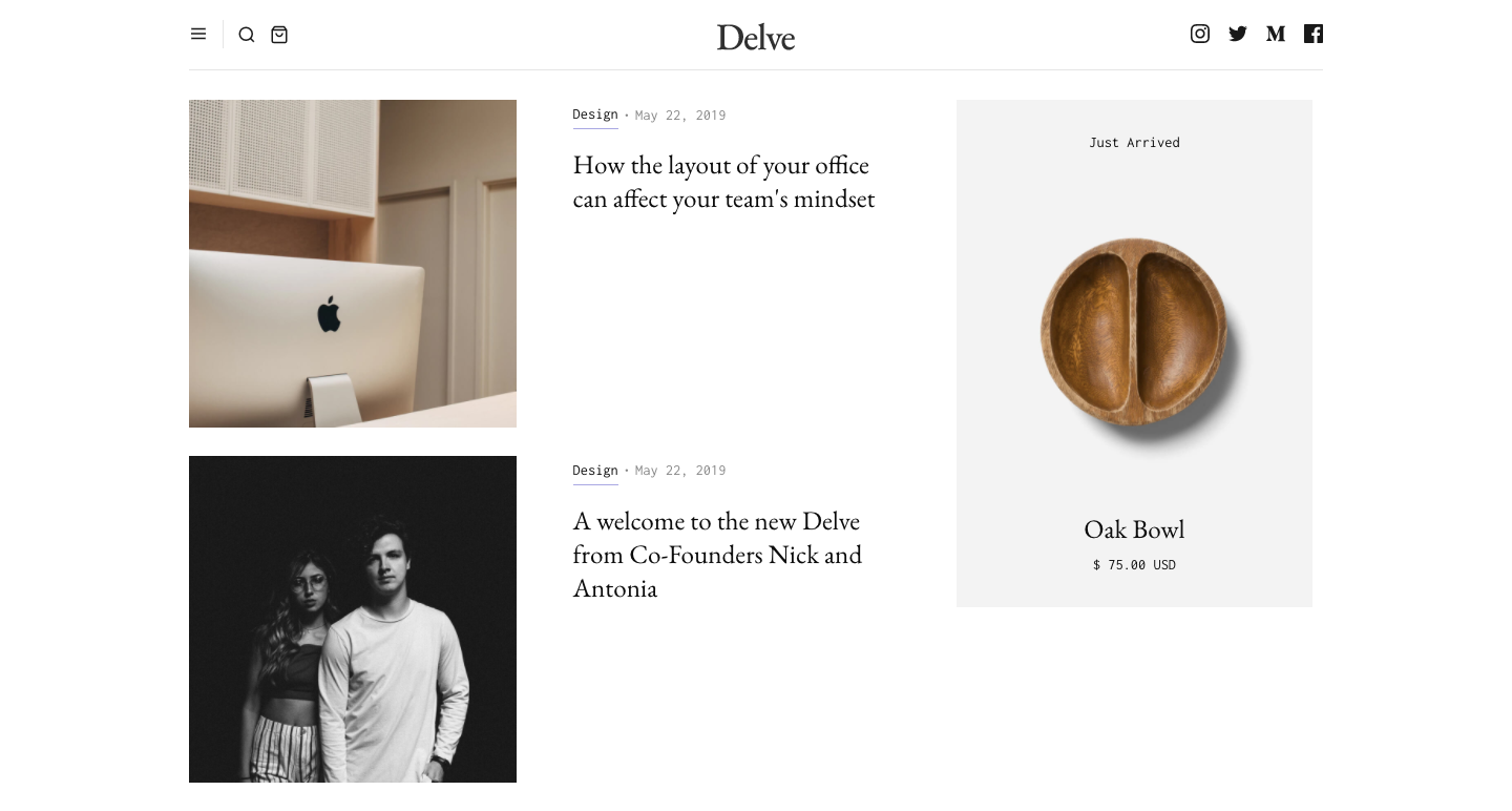 delve cms template