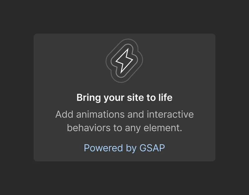 A screenshot of the empty state in the Interactions panel.