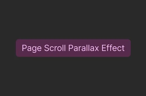 Screenshot of a Webflow interaction name that reads, "Page Scroll Parallax Effect"